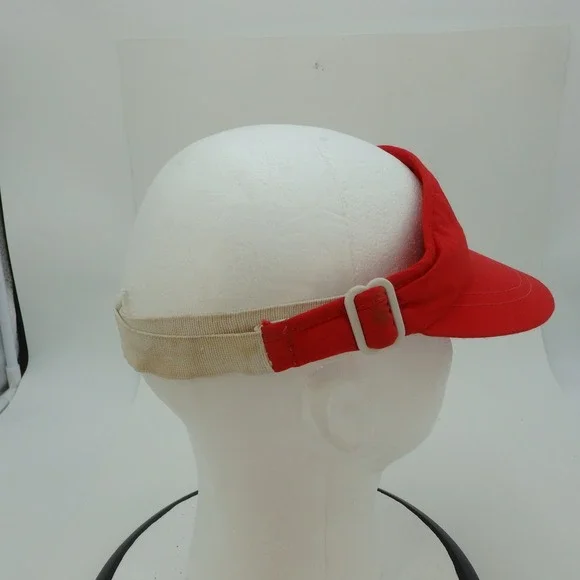 Rutgers Markam Motors Red Visor Hat Adjustable Strap Mens Vintage - Picture 8 of 12